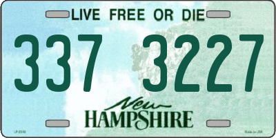 NH license plate 3373227