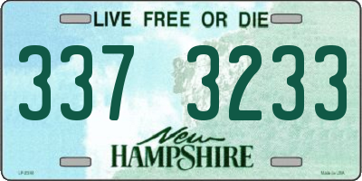 NH license plate 3373233