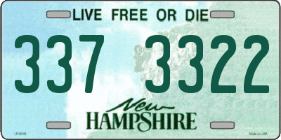 NH license plate 3373322