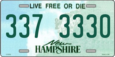 NH license plate 3373330
