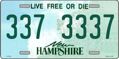 NH license plate 3373337