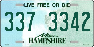 NH license plate 3373342