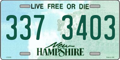 NH license plate 3373403