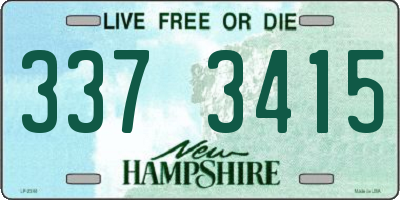 NH license plate 3373415