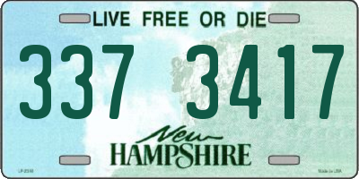NH license plate 3373417