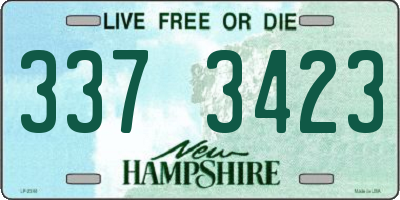 NH license plate 3373423