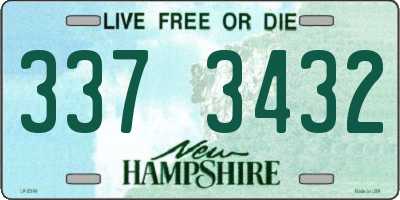 NH license plate 3373432