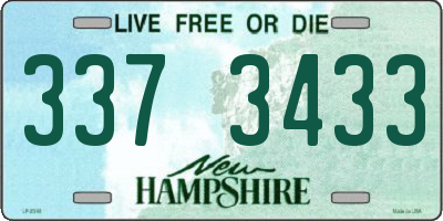 NH license plate 3373433
