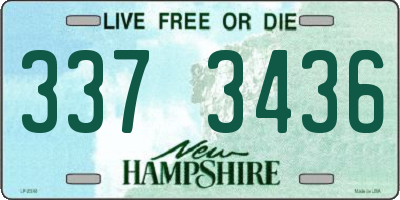 NH license plate 3373436