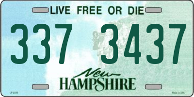 NH license plate 3373437