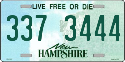 NH license plate 3373444