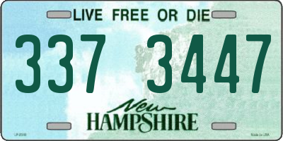 NH license plate 3373447