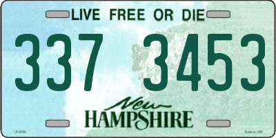 NH license plate 3373453
