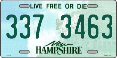 NH license plate 3373463