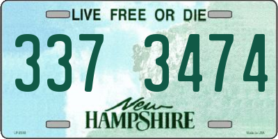 NH license plate 3373474