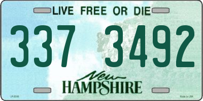 NH license plate 3373492