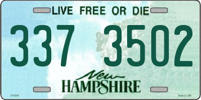 NH license plate 3373502