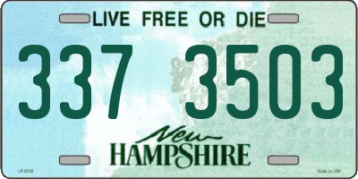 NH license plate 3373503