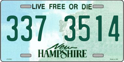 NH license plate 3373514