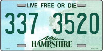 NH license plate 3373520