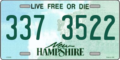 NH license plate 3373522