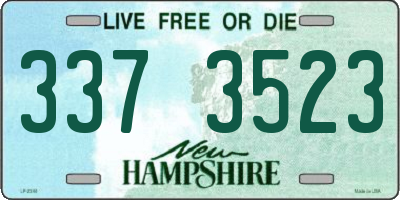 NH license plate 3373523
