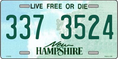 NH license plate 3373524