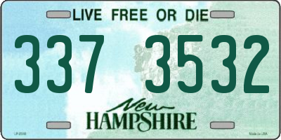 NH license plate 3373532