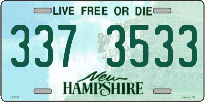 NH license plate 3373533