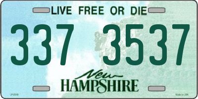 NH license plate 3373537