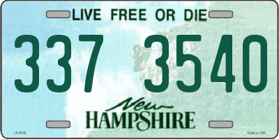 NH license plate 3373540