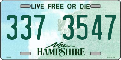 NH license plate 3373547