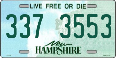 NH license plate 3373553
