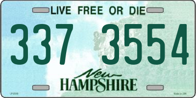 NH license plate 3373554