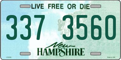 NH license plate 3373560