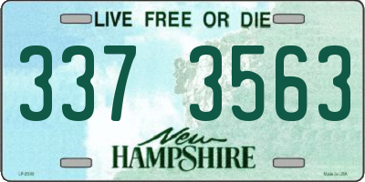 NH license plate 3373563