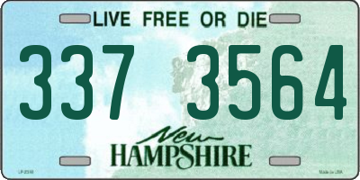NH license plate 3373564