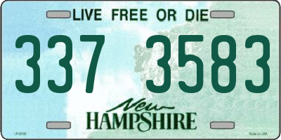 NH license plate 3373583