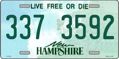 NH license plate 3373592