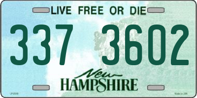 NH license plate 3373602