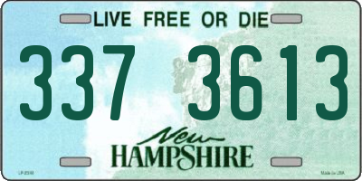 NH license plate 3373613