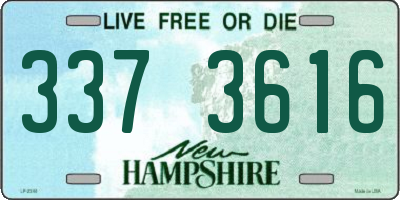 NH license plate 3373616