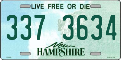 NH license plate 3373634