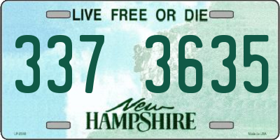 NH license plate 3373635