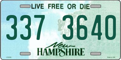 NH license plate 3373640