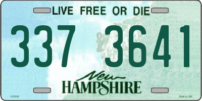 NH license plate 3373641