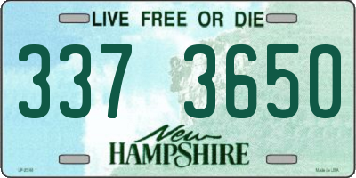 NH license plate 3373650