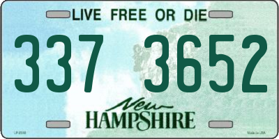 NH license plate 3373652