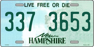 NH license plate 3373653