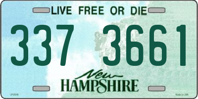 NH license plate 3373661
